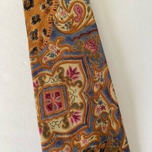 Vintage‎ Tango By Max Rabb 100% Cotton Paisley Patchwork Multi Color Men’s Tie